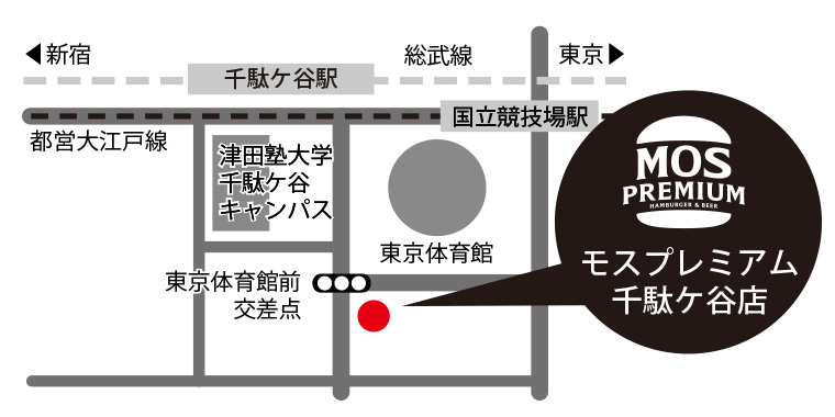 モスプレミアム千駄ヶ谷店MAP
