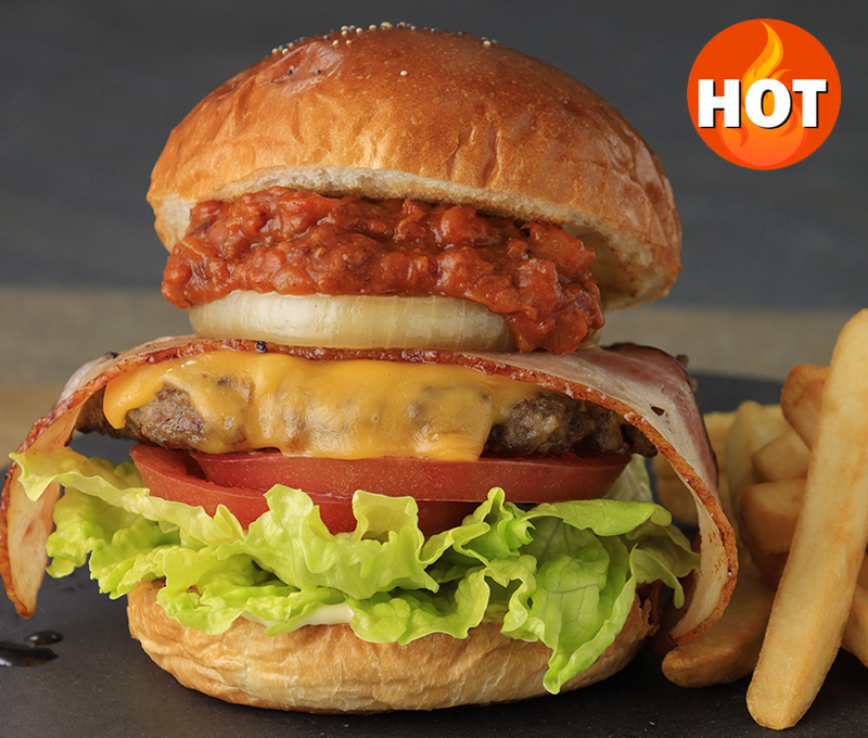 和牛バーガー モスプレミアム（特製チリミートソース）